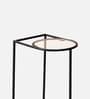 Contemporary Metallic Magazine End Table in Black Finish Set of 2