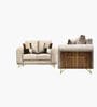 Contemporary Upholstered Fabric 3+2 Sofa Set in Beige Colour