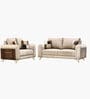 Contemporary Upholstered Fabric 3+2 Sofa Set in Beige Colour