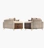 Contemporary Upholstered Fabric 3+2 Sofa Set in Beige Colour