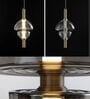 Contemporary Stacked Glass and Smoke Pendant Light