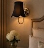 Contemporary Steel Wall Lamp   Black Cotton Shade | Hotel & Bedroom