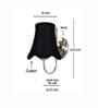 Contemporary Steel Wall Lamp   Black Cotton Shade | Hotel & Bedroom