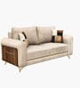Contemporary Upholstered Three Seater Sofa in Beige Colour