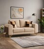 Contemporary Upholstered Two Seater Sofa in Beige Colour
