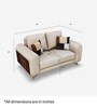 Contemporary Upholstered Two Seater Sofa in Beige Colour