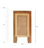 Contemporary Wood Base Table Lamp with Bamboo Shade (Brown & Beige)