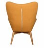 Contour Fabric Wing Chair in Rust Colour