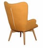 Contour Fabric Wing Chair in Rust Colour