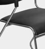 Contract Leatherette Arm Guest Chair in Black Colour
