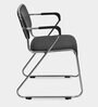 Contract Leatherette Arm Guest Chair in Black Colour