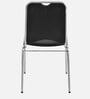 Contract Metal Guest Chair in Black & Chrome Colour