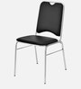 Contract Metal Guest Chair in Black & Chrome Colour