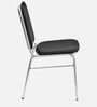 Contract Metal Guest Chair in Black & Chrome Colour