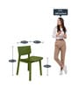 Cookie Dining Chair in Olive Green Colour