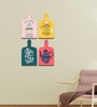 Set of 4 Cooking Baking Tea Quotes Wooden Wall Hanging