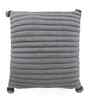 Cool Grey & Dark Grey Melange 100% Cotton Aydin 18X18 Inches Knitted Cushion Cover