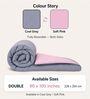Grey & Pink 200 GSM Reversible Comforter