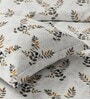 Cool Grey Metro 186 TC Cotton King Bedsheet With 2 Pillow Covers