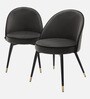Cooper Fabric Dining Chair in Black Colour