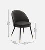 Cooper Fabric Dining Chair in Black Colour