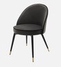 Cooper Fabric Dining Chair in Black Colour