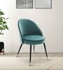 Cooper Fabric Dining Chair in Turkis Blue Colour