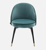 Cooper Fabric Dining Chair in Turkis Blue Colour