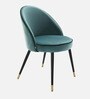 Cooper Fabric Dining Chair in Turkis Blue Colour