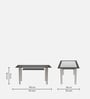 Cooper Glass Top 6 Seater Dining Table in Black Colour