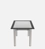 Cooper Glass Top 6 Seater Dining Table in Black Colour