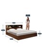 Copal Queen size Bed with Box Storage in Teak Finish