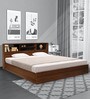 Copal Queen size Bed with Box Storage in Teak Finish