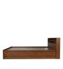 Copal Queen size Bed with Box Storage in Teak Finish