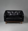 Copenhagen Leatherette 2 Seater Sofa in Black Color