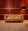 Copenhagen Leatherette 2 Seater Sofa in Tan Color