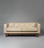 Copenhagen Leatherette 3 Seater Sofa in Beige Color