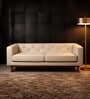 Copenhagen Leatherette 3 Seater Sofa in Beige Color