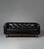 Copenhagen Leatherette 3 Seater Sofa in Black Color