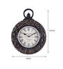 Copper & Black Wood Traditional Wall Clock