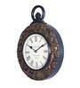 Copper & Black Wood Traditional Wall Clock