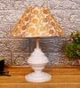 Copper & White Shade Table Lamp With Metal Base
