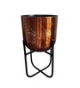 Copper Antique Metal 13.38 Inch Vintage Modern Edge Planter