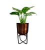 Copper Antique Metal 13.38 Inch Vintage Modern Edge Planter