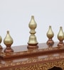 Copper Colored Wood Wall Mounted Mandir Without Door