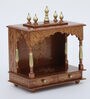 Copper Colored Wood Wall Mounted Mandir Without Door