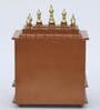 Copper Solid Wood Wall Mounted Mandir With Door
