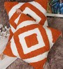 Copper Woven Cotton 16 x 16 Inches Cushion Covers (Set of 2)