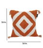 Copper Woven Cotton 16 x 16 Inches Cushion Covers (Set of 2)