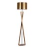 Copper Shade Tripod Floor Lamp with Wood Base